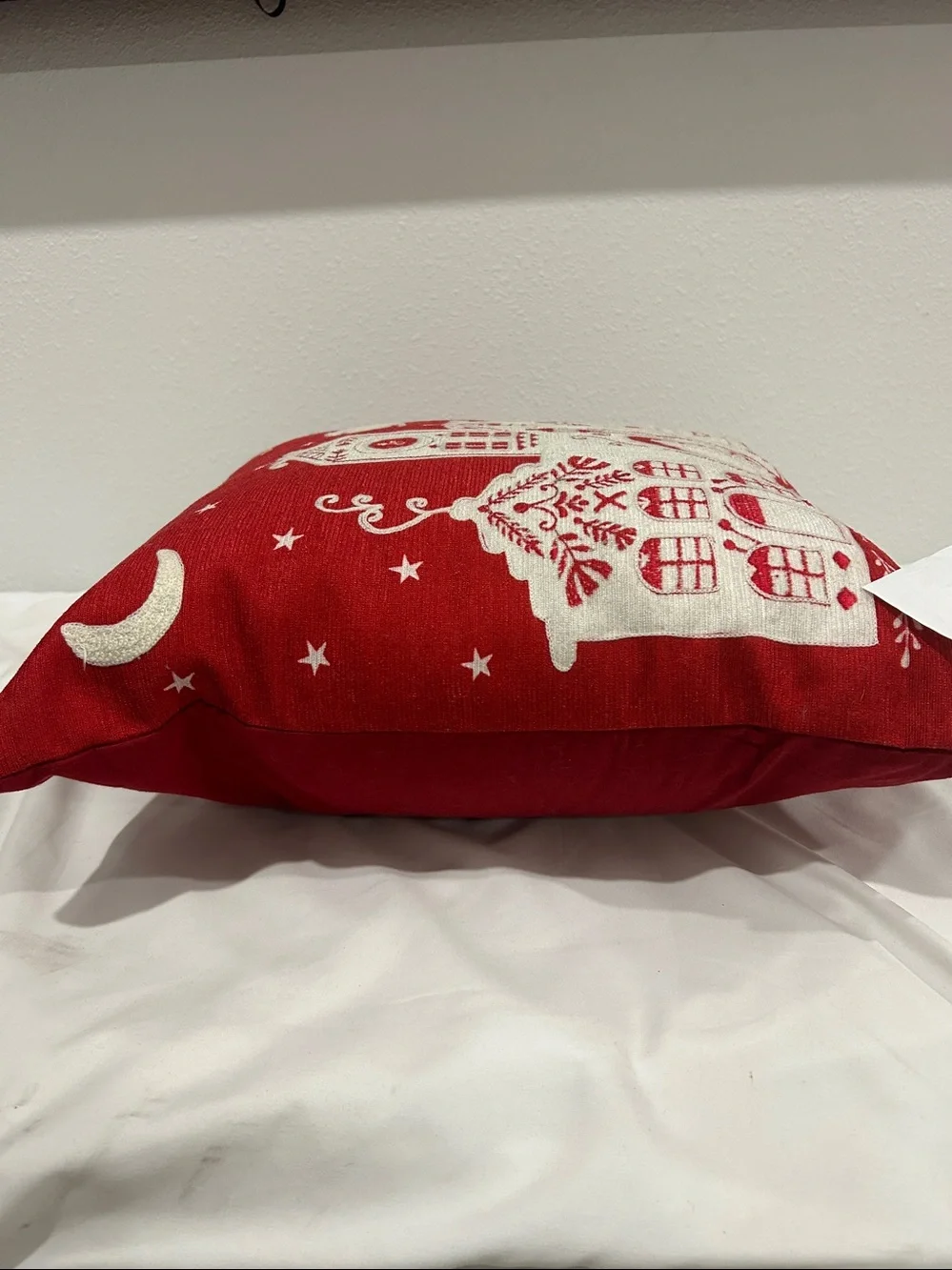 NWT St. Nicholas Square Christmas Village Throw Pillow